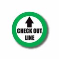 Ergomat 12in CIRCLE SIGNS - Check Out Line DSV-SIGN 144 #1513 -UEN